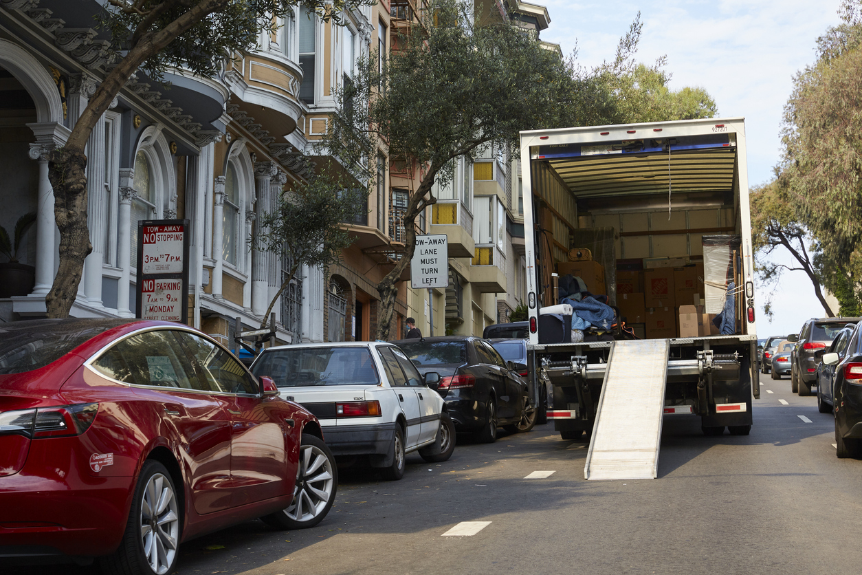 A 1-800-GOT-JUNK? Truck in San Francisco picking up someone’s junk. 