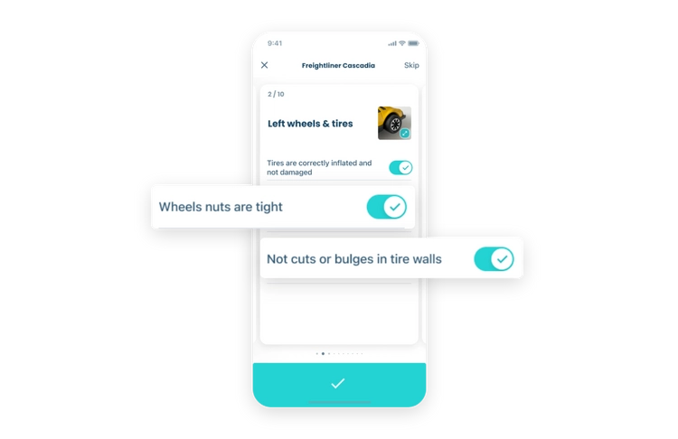 Vehicle inspection app for drivers
